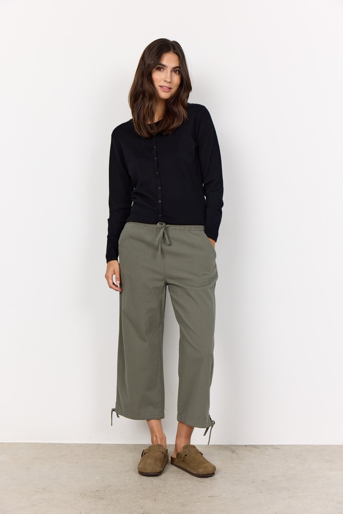 SC-CISSIE 1-C Pants in Dusty Green from soyaconcept | Soyaconcept
