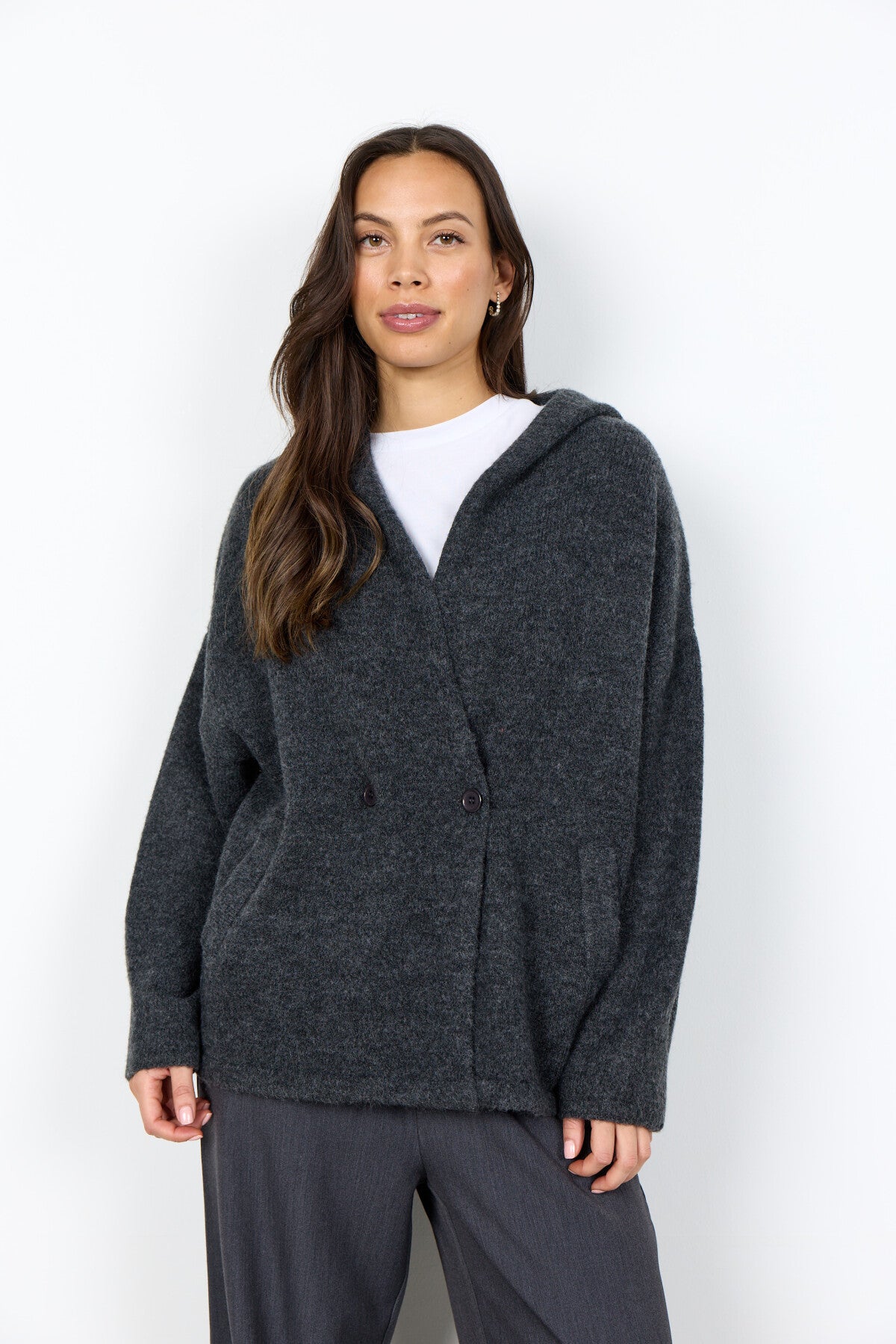 SC-HERLA 4 Cardigan in Dark grey from soyaconcept | Soyaconcept