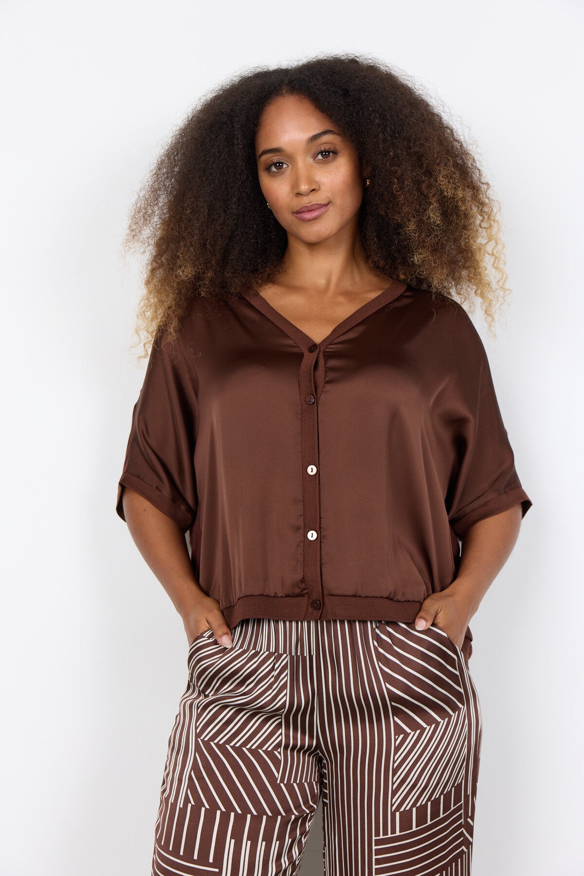 SC-THILDE 51 Blouse in Brown from soyaconcept | Soyaconcept.com