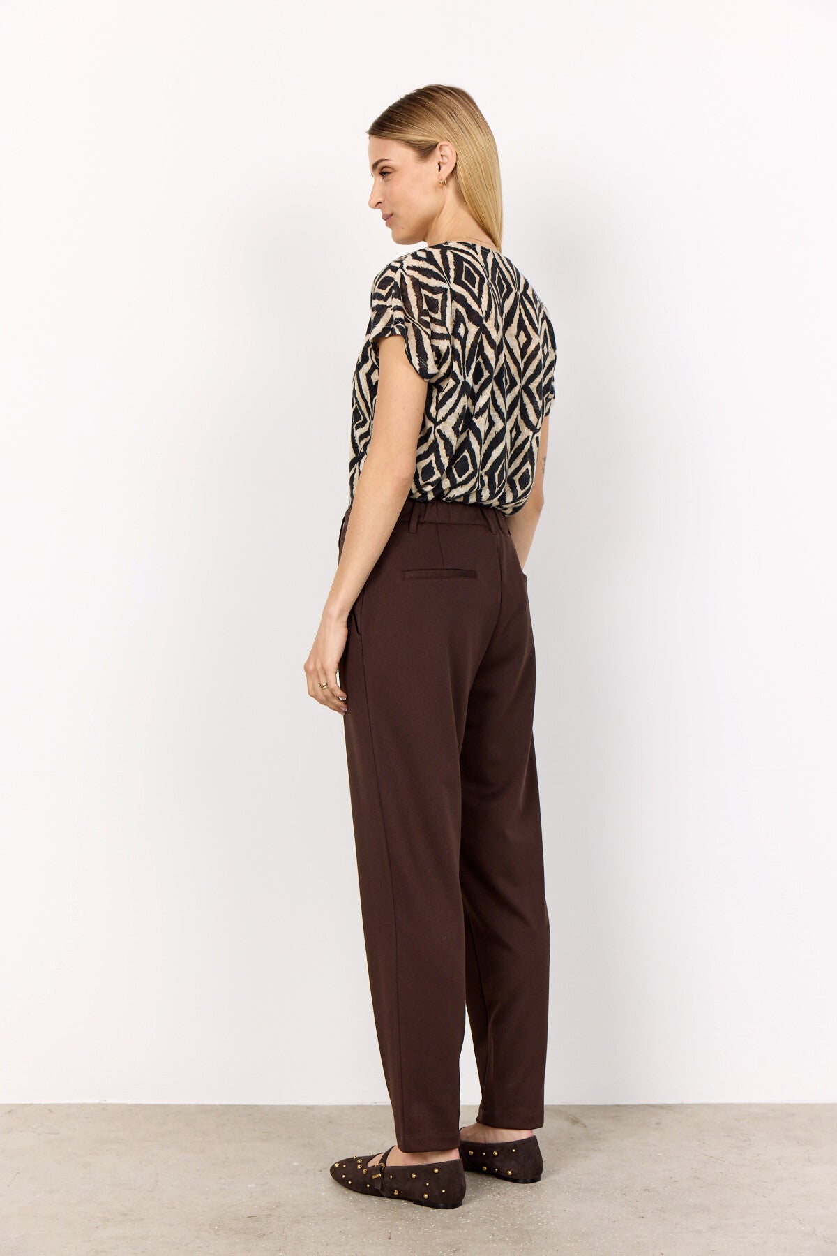 SC-DANIELA 7 Pants Dark brown