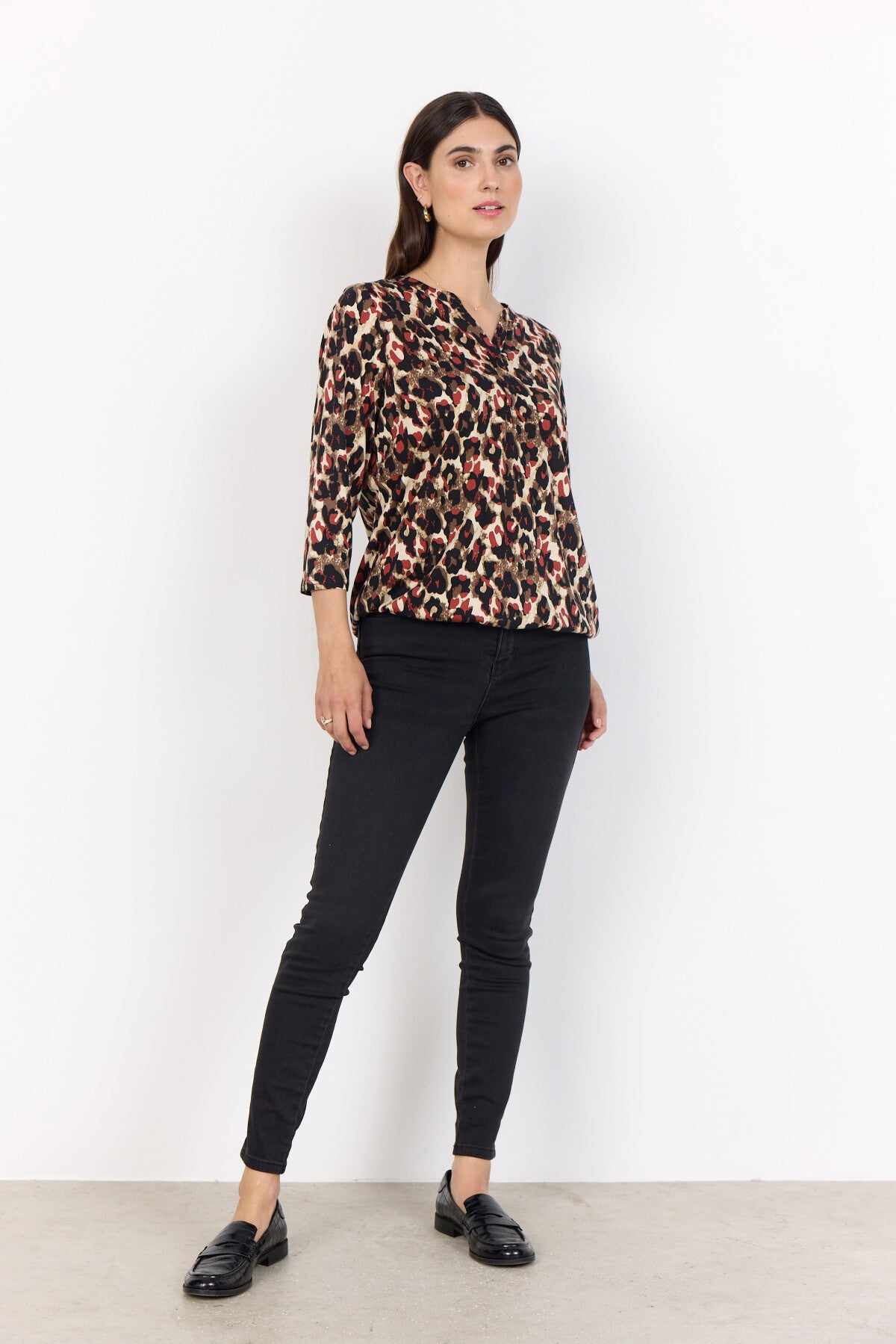 SC-FELICITY AOP 516 Blouse Rust red