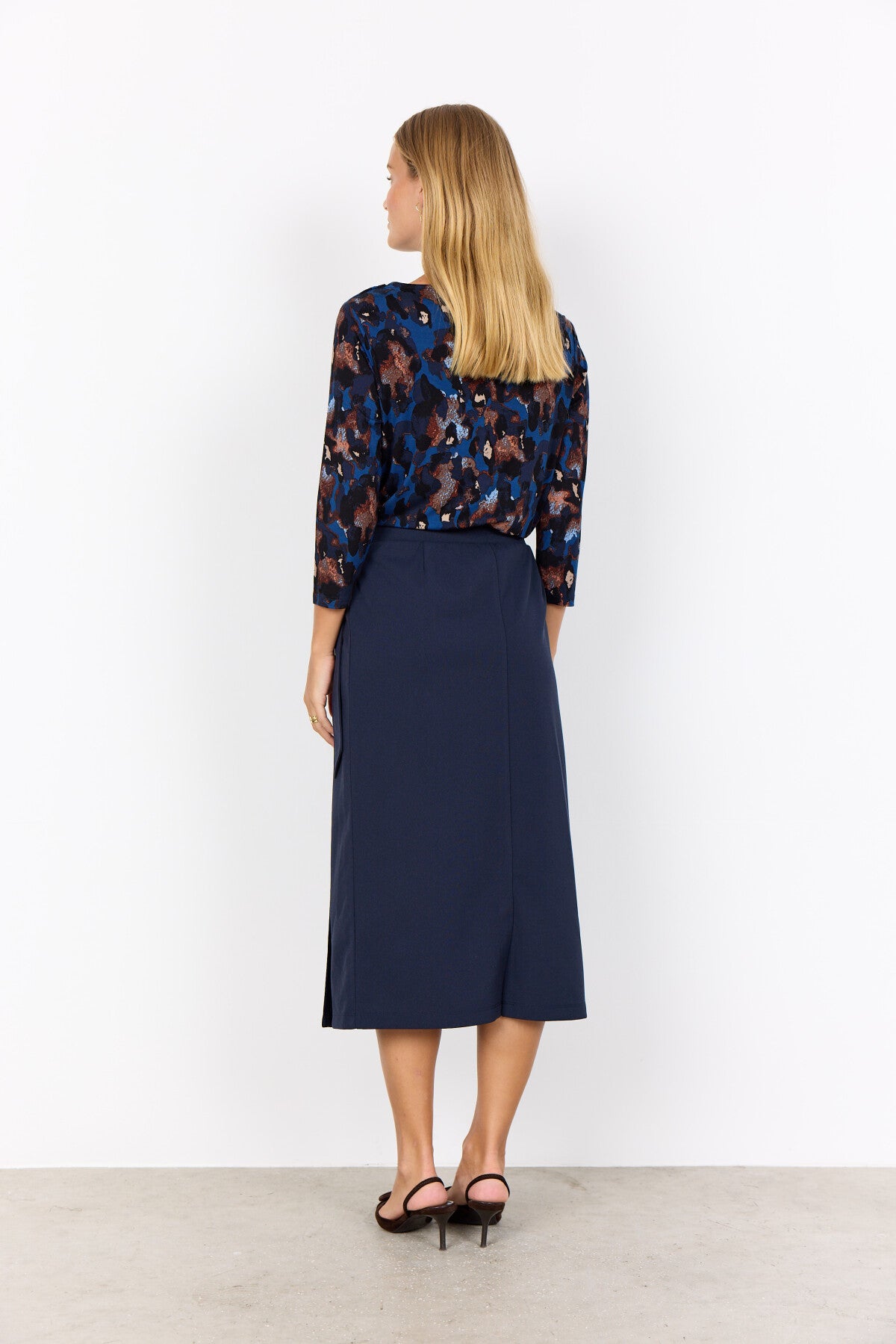 SC-MARICA AOP 342 Blouse Dark blue