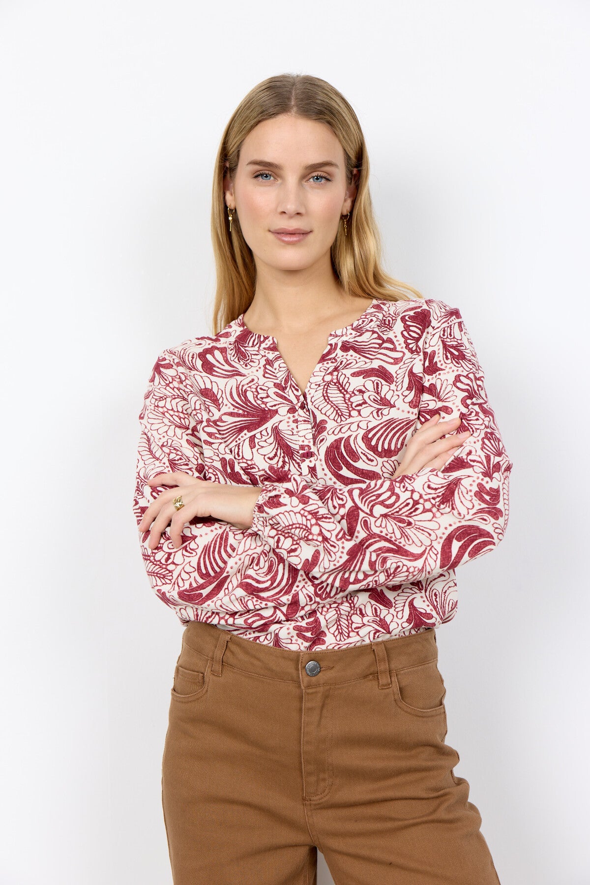 SC-BAYAN 2 Blouse Ruby red