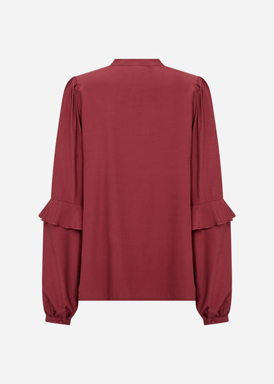 SC-BARBEL 1 Blouse Ruby red