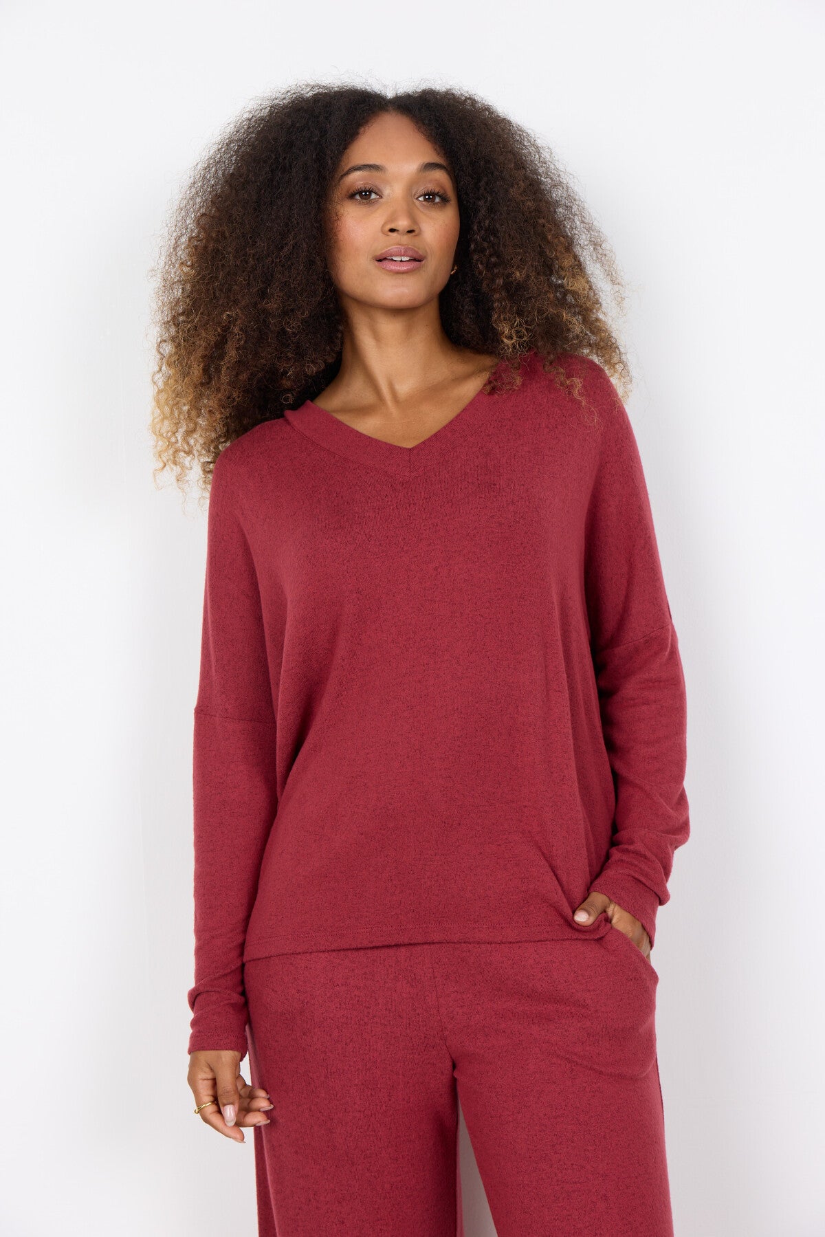 SC-BIARA 90 Blouse Ruby red