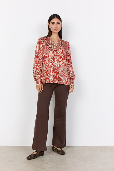 SC-SIGNORA 2 Blouse Rust red