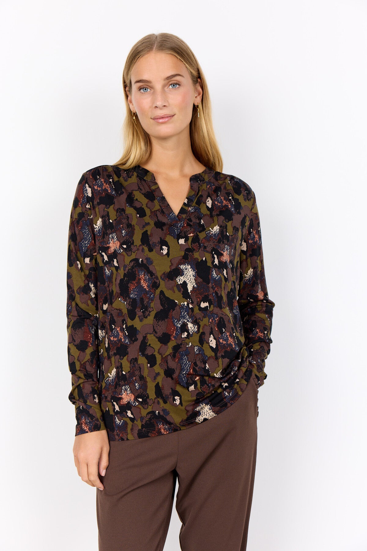 SC-MARICA AOP 341 Blouse Dark green