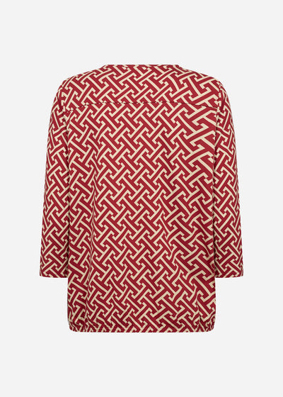 SC-FELICITY AOP 519 Blouse Dark red