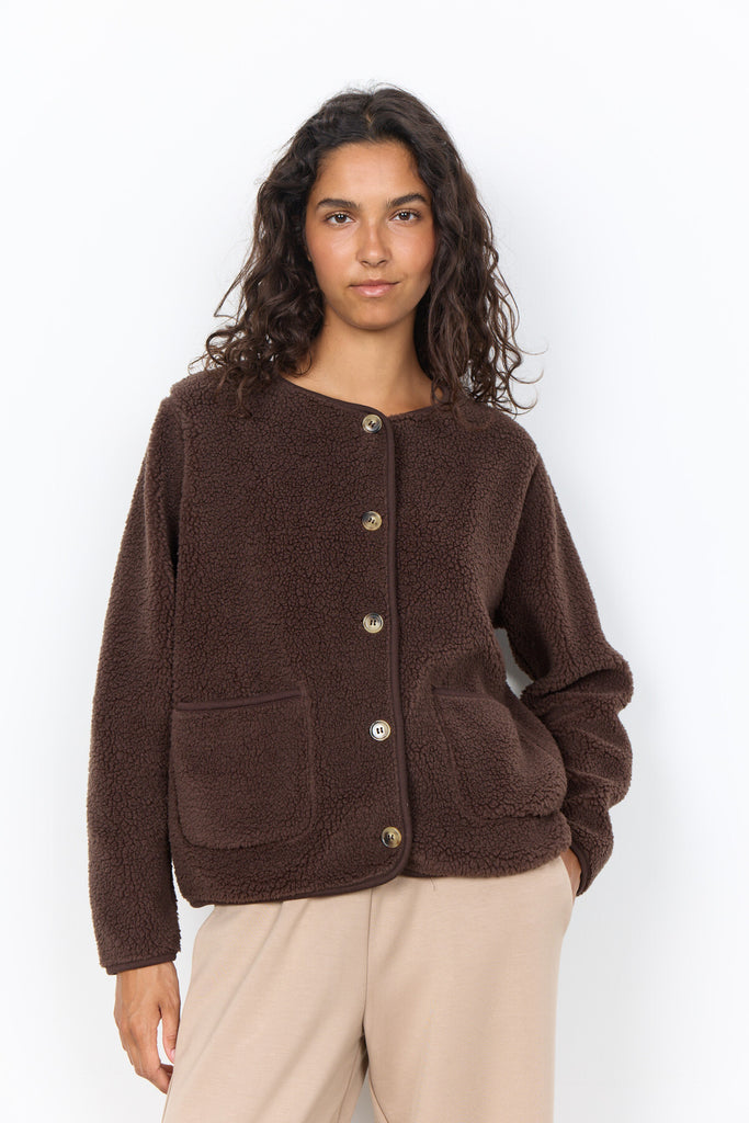 SC-ONYX 2 Cardigan in Dark brown from soyaconcept | Soyaconcept