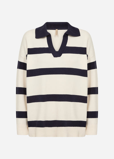 SC-KANITA STRIPE 32 Pullover Cream