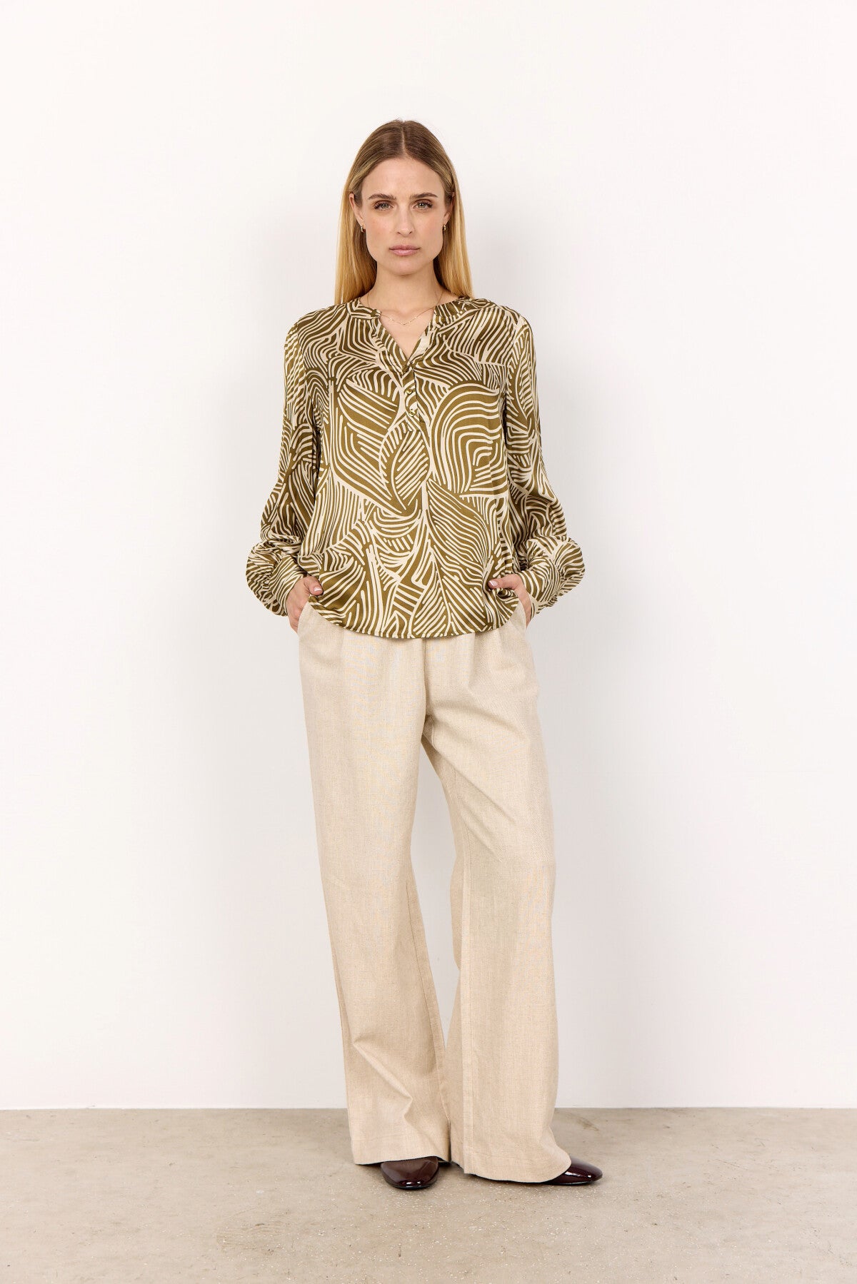 SC-SIGNORA 2 Blouse Olive