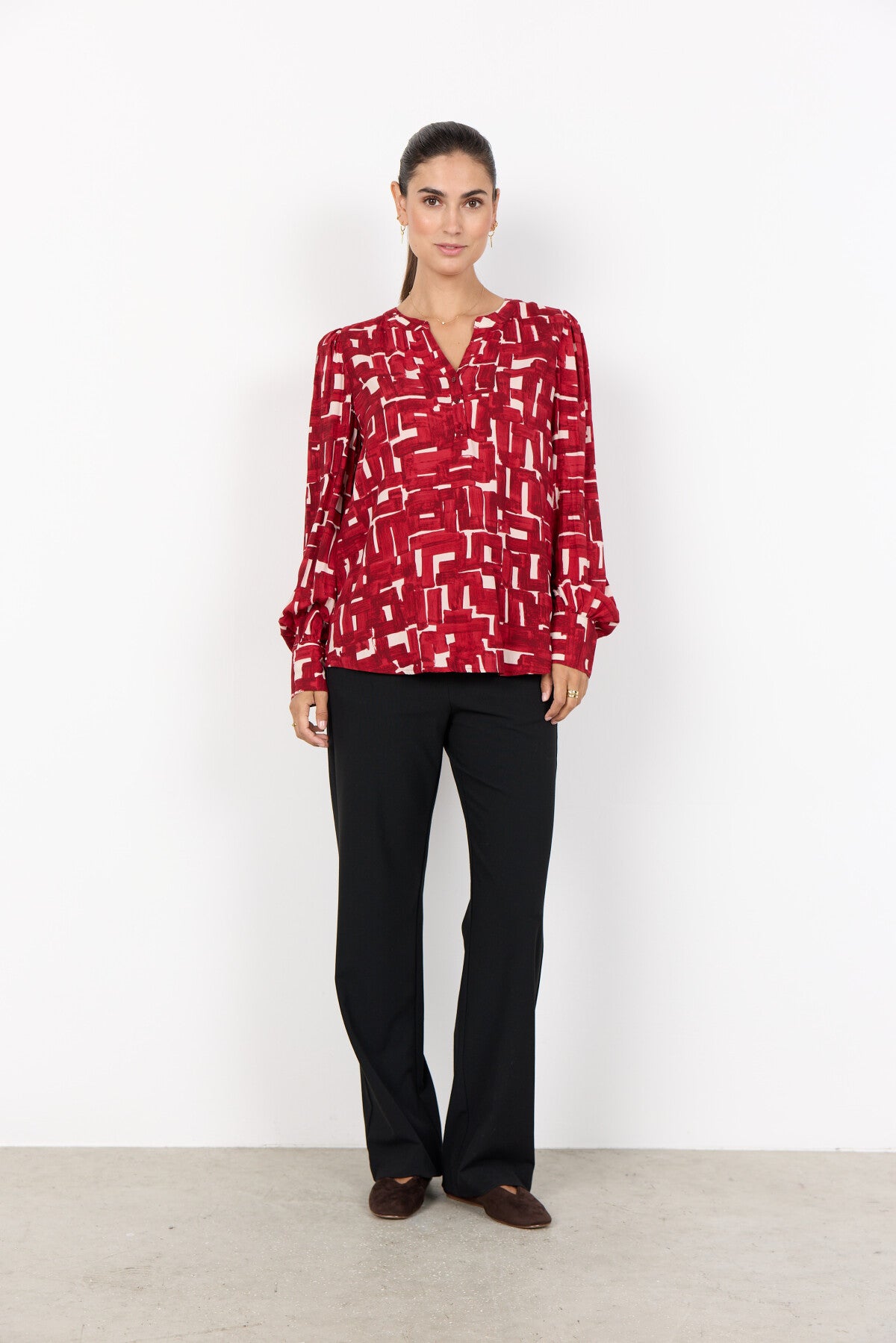 SC-VEBINA 1 Blouse Dark red