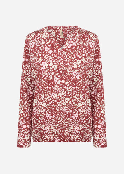 SC-FELICITY AOP 532 Blouse Ruby red