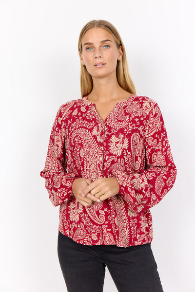SC-VALGERDA 2 Blouse Dark red