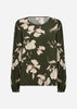 SC-HAMIDA 1- AOP Blouse Dark green
