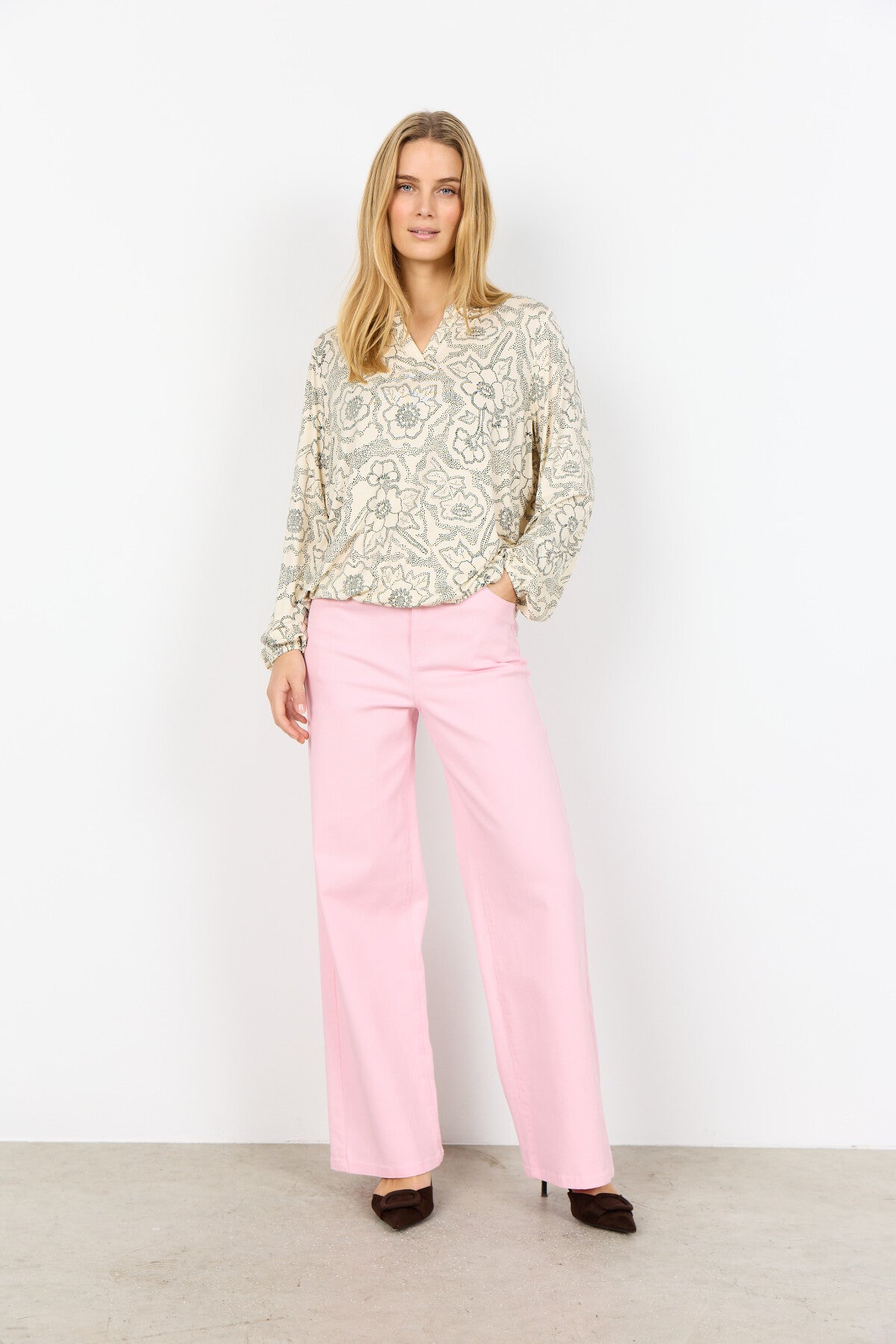 SC-MARICA AOP 347 Blouse Cream