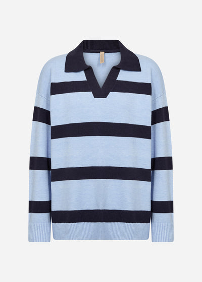 SC-KANITA STRIPE 32 Pullover Light blue