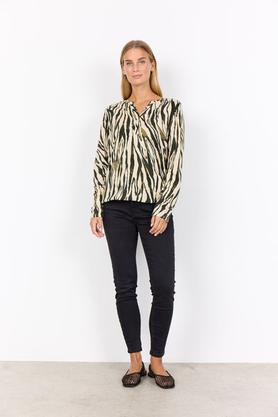 SC-FELICITY AOP 522 Blouse Dark green