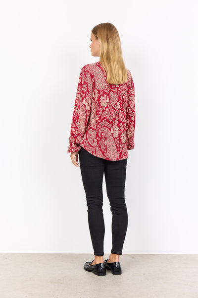 SC-VALGERDA 2 Blouse Dark red