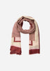SC-HARALDINE AOP 1 Scarf Ruby red