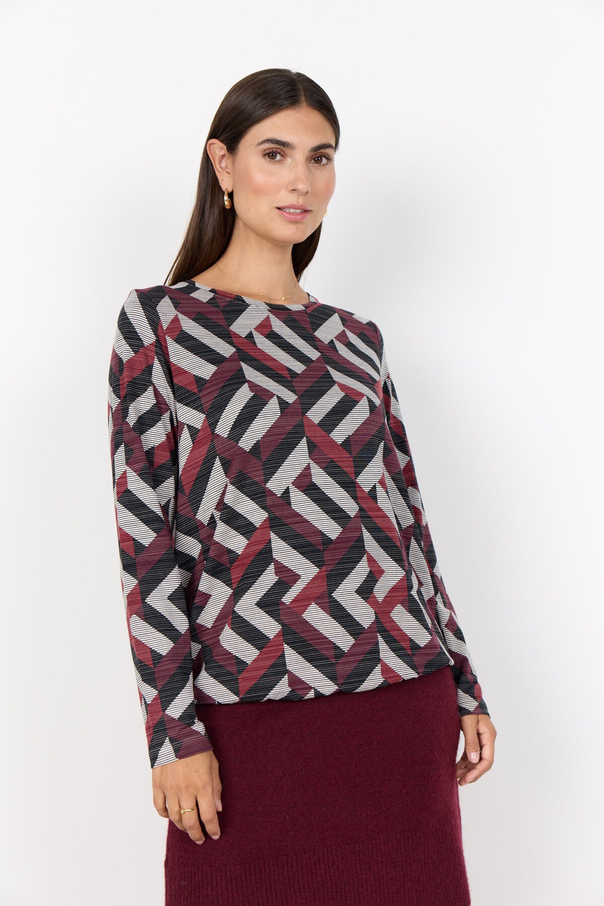 SC-GALINA 64 Blouse Dark red