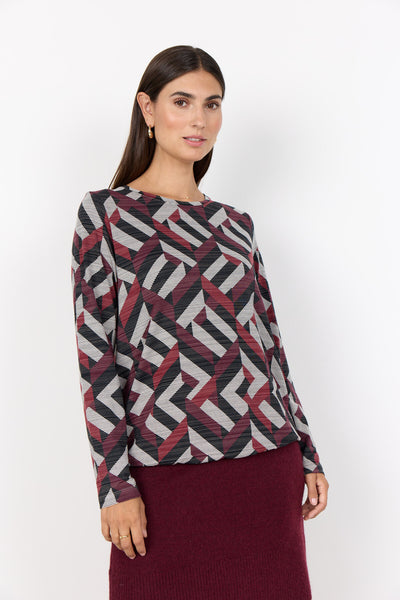 SC-GALINA 64 Blouse Dark red