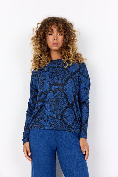 SC-BIARA AOP 145 Blouse Dark blue