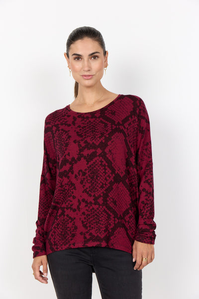 SC-BIARA AOP 145 Blouse Bordeaux