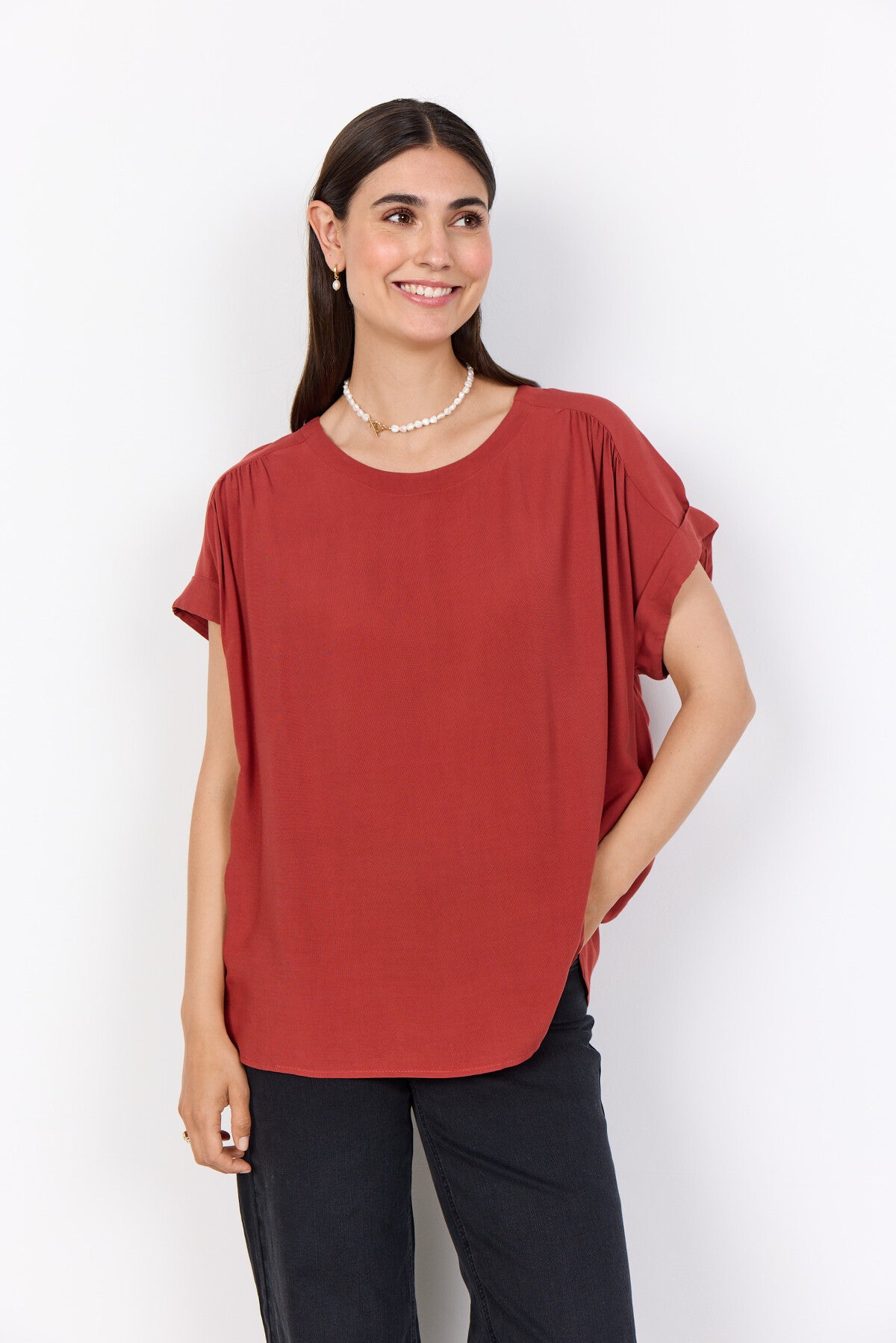 SC-RADIA 214 Blouse Rust red