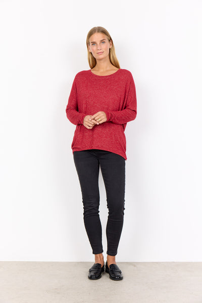 SC-BIARA 1 Blouse Dark red