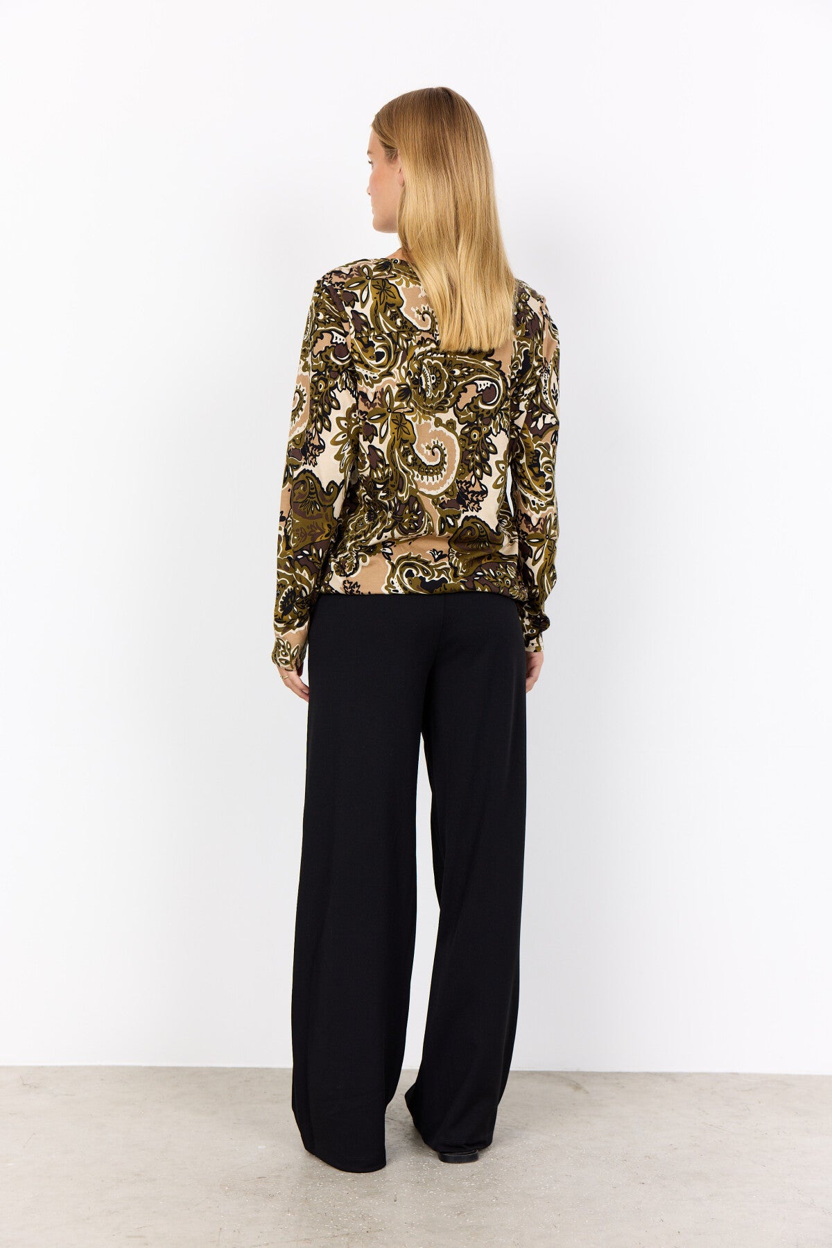 SC-FELICITY AOP 518 Blouse Dark green