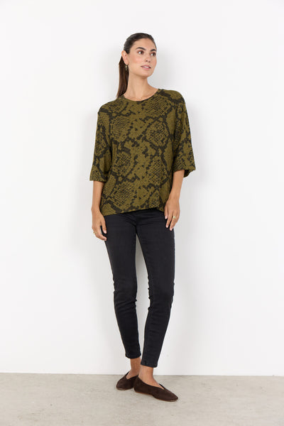 SC-BIARA AOP 144 T-shirt Dark green