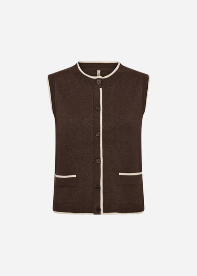 SC-DOLLIE 792 Waistcoat Dark brown