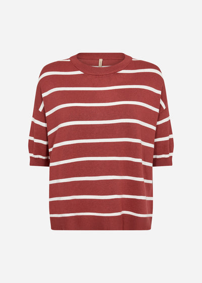 SC-DOLLIE STRIPE 794 Pullover Rust red