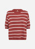 SC-DOLLIE STRIPE 794 Pullover Rust red