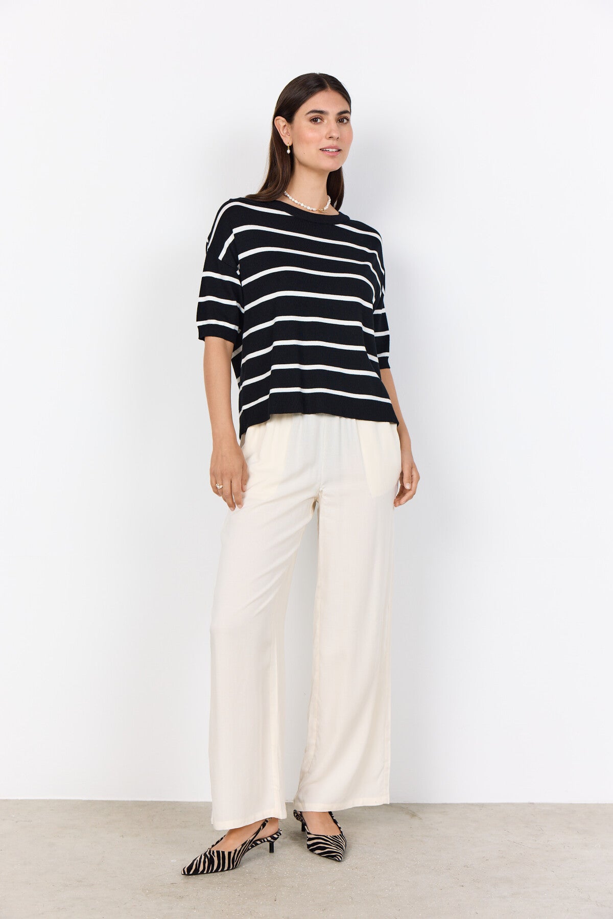 SC-DOLLIE STRIPE 794 Pullover Black