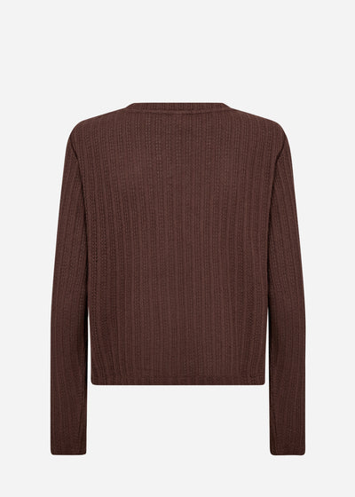 SC-SHONAS 3 Cardigan Dark brown