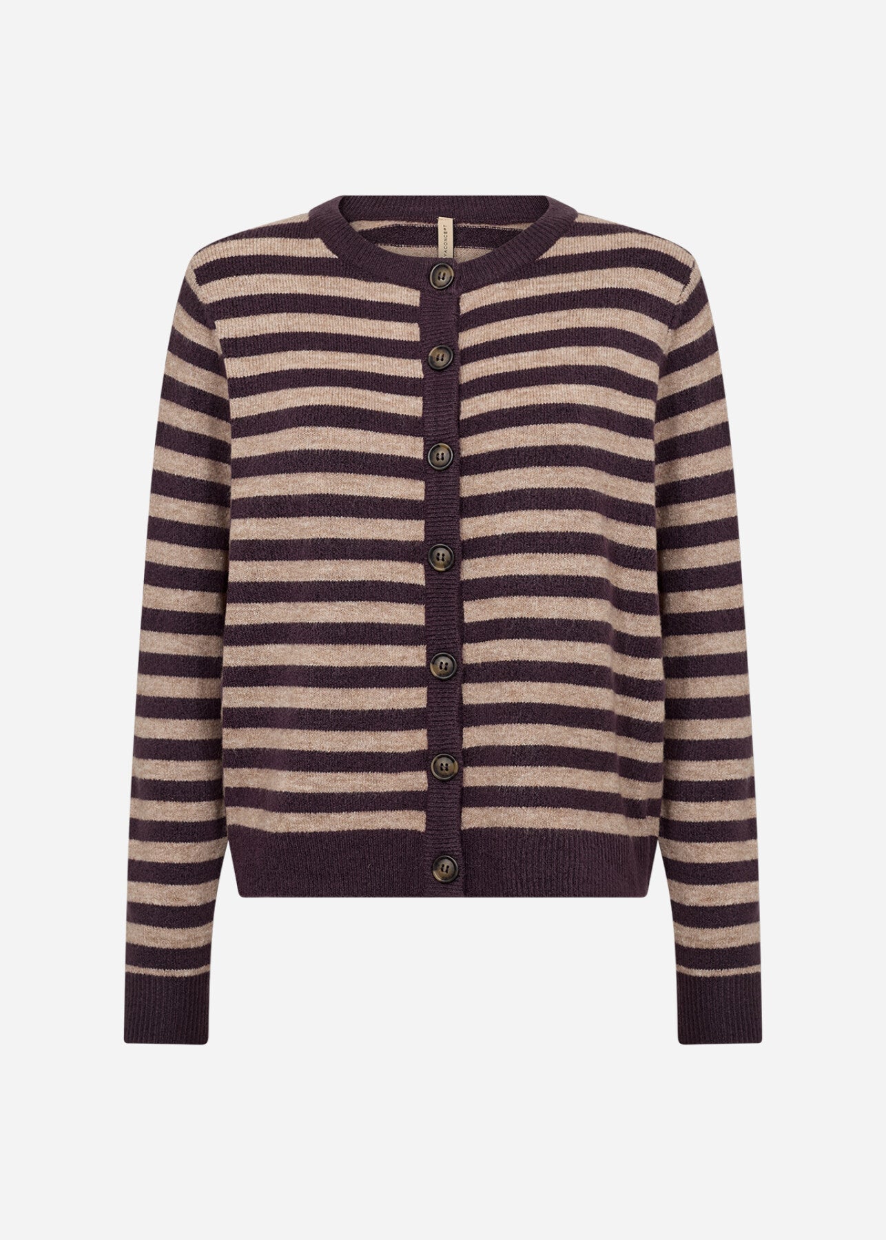 SC-ORLEAN STRIPE 13 Cardigan Purple