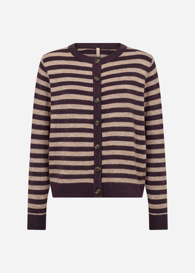 SC-ORLEAN STRIPE 13 Cardigan Purple