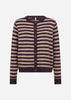 SC-ORLEAN STRIPE 13 Cardigan Purple