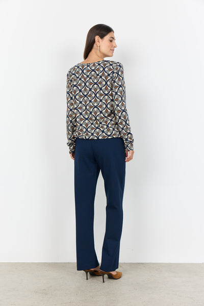 SC-FELICITY AOP 526 Blouse Dark blue