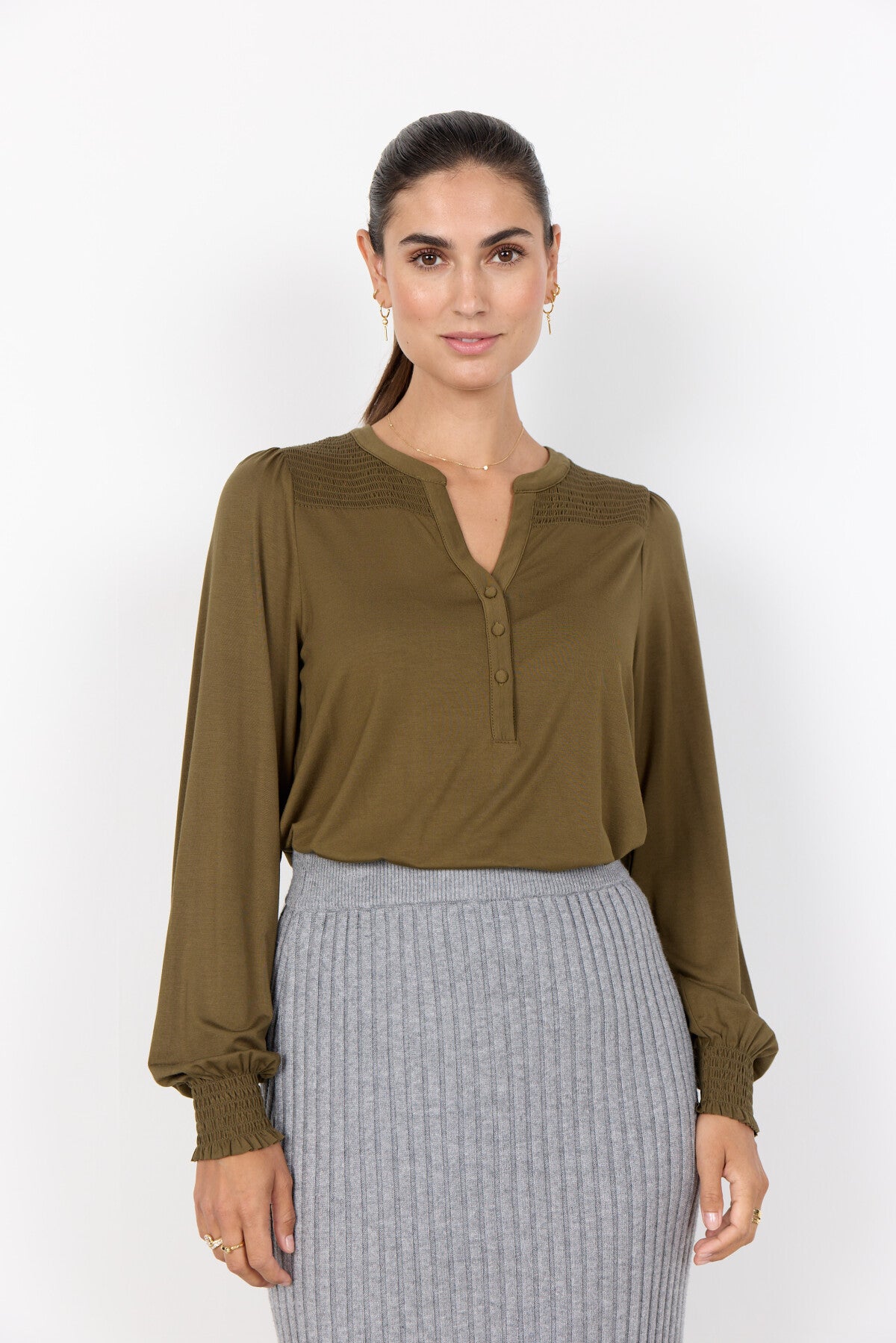 SC-MARICA 303 Blouse Dark green