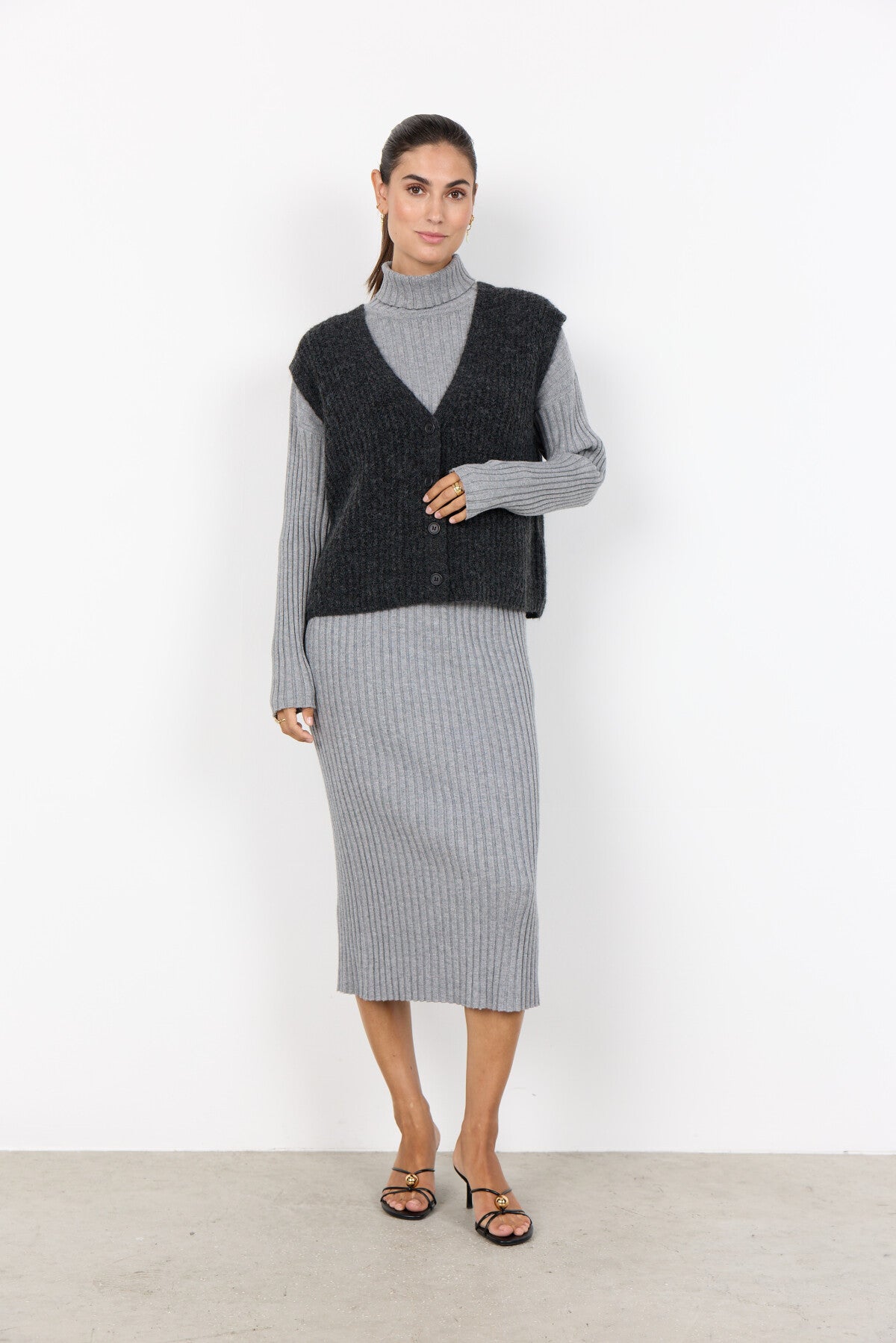 SC-TORINO 13 Waistcoat Dark grey