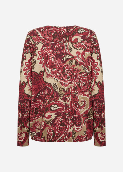 SC-FELICITY AOP 518 Blouse Dark red