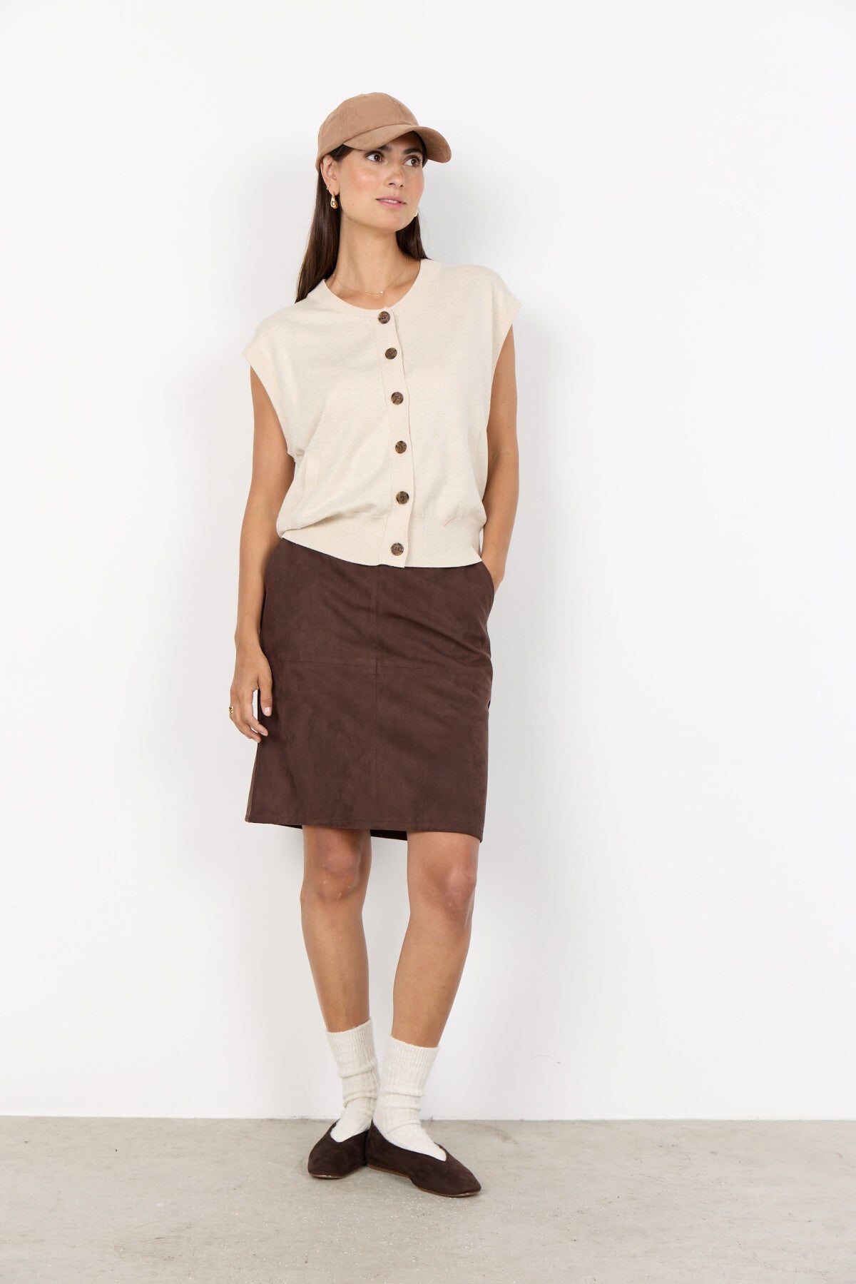 SC-DOLLIE 801 Waistcoat Cream