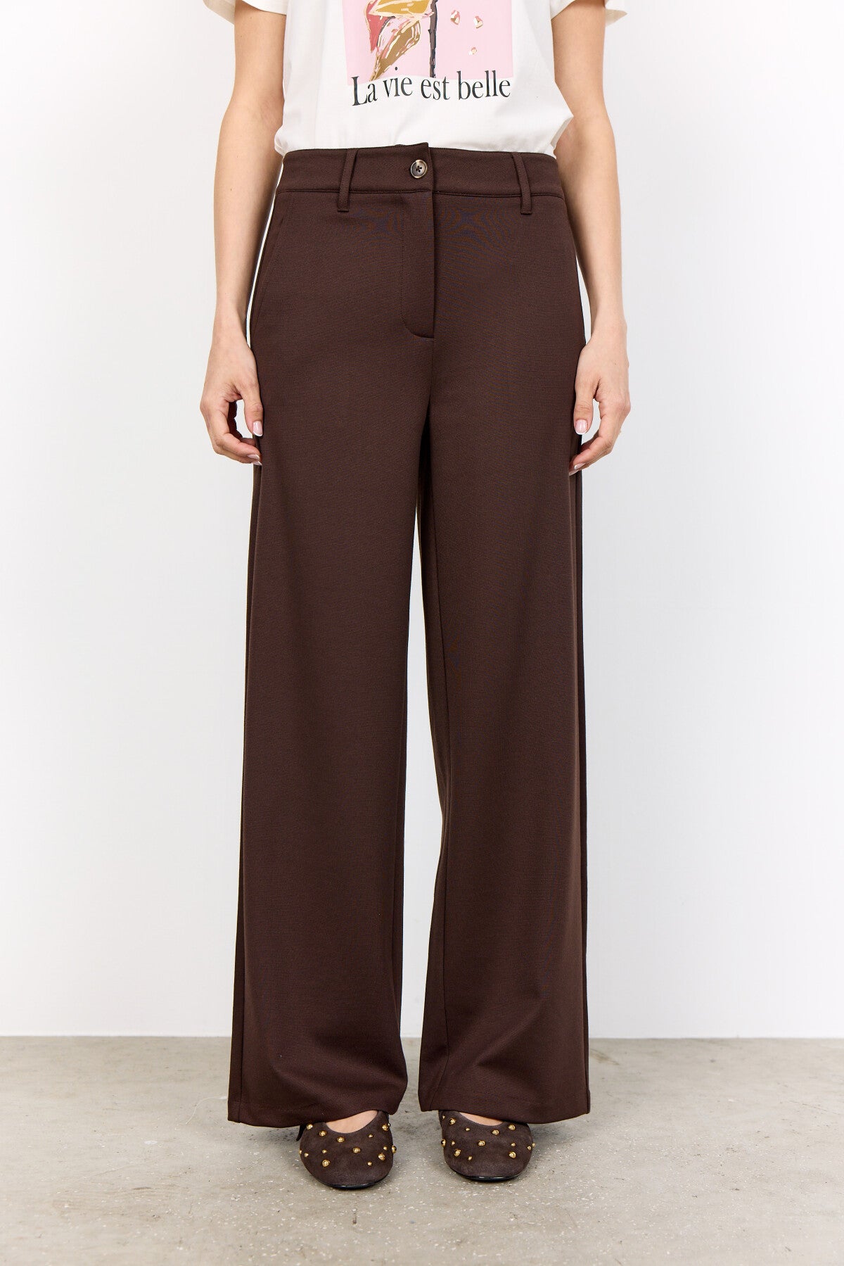 SC-DANIELA 9 Pants Dark brown