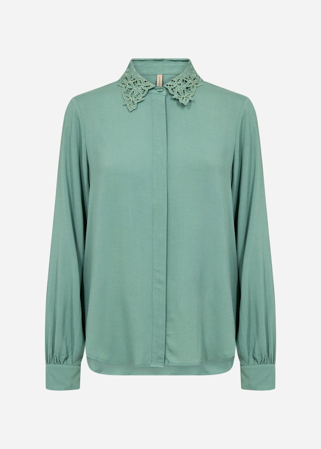 トップス GREEN BUTTER COLLAR LACE BLO SC-RADIA 230 Shirt in Green from soyaconcept | Soyaconcept.com