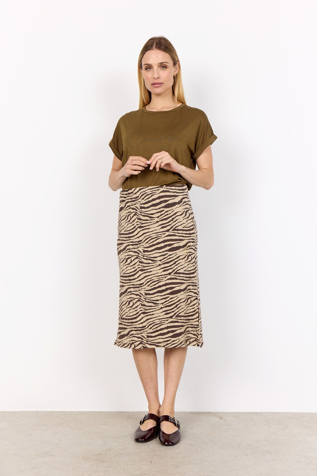 SC-SALOME 3 Skirt Dark brown