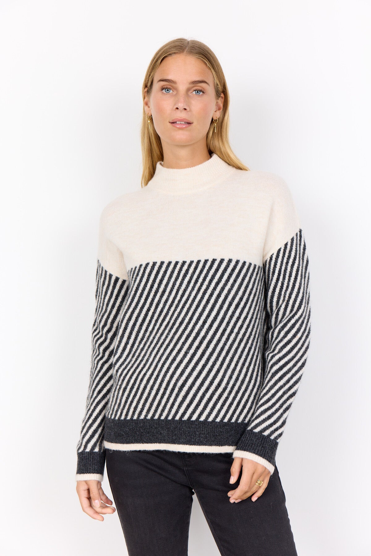 SC-NESSIE STRIPE 71 Pullover Cream