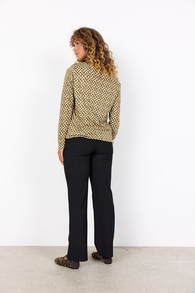 SC-FELICITY AOP 520 Blouse Dark green